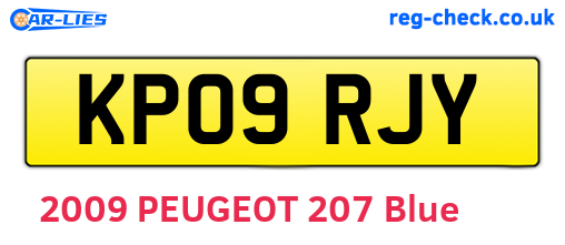 KP09RJY are the vehicle registration plates.