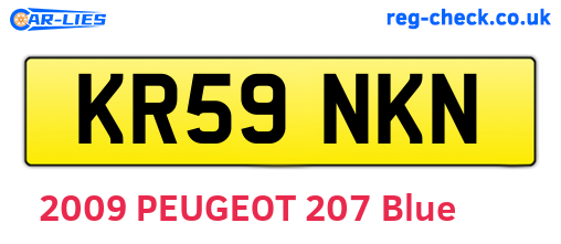 KR59NKN are the vehicle registration plates.