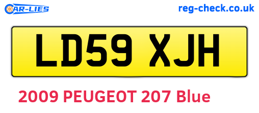 LD59XJH are the vehicle registration plates.