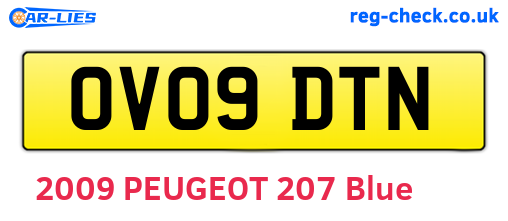 OV09DTN are the vehicle registration plates.