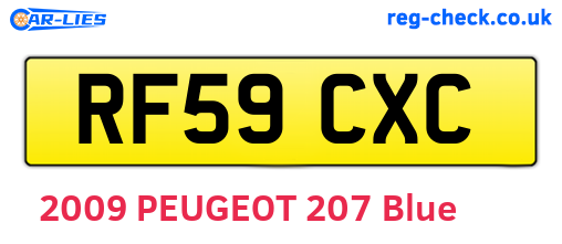 RF59CXC are the vehicle registration plates.
