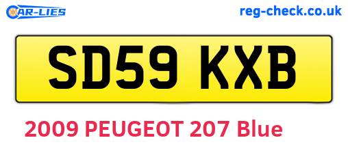 SD59KXB are the vehicle registration plates.