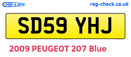 SD59YHJ are the vehicle registration plates.