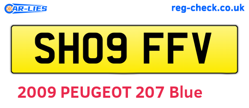 SH09FFV are the vehicle registration plates.
