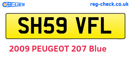 SH59VFL are the vehicle registration plates.