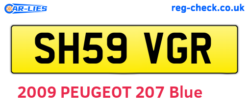 SH59VGR are the vehicle registration plates.