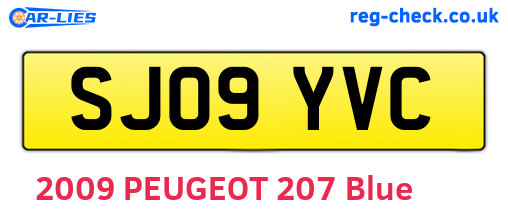 SJ09YVC are the vehicle registration plates.