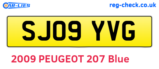 SJ09YVG are the vehicle registration plates.