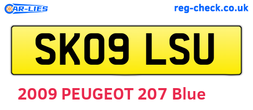 SK09LSU are the vehicle registration plates.