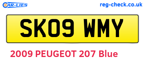 SK09WMY are the vehicle registration plates.