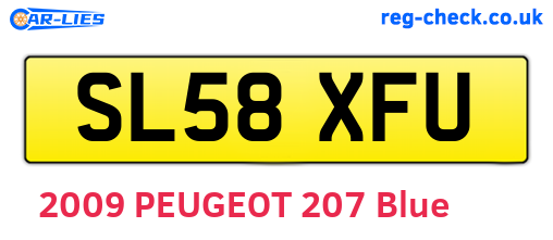 SL58XFU are the vehicle registration plates.