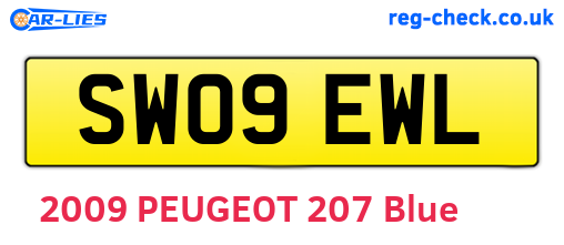 SW09EWL are the vehicle registration plates.
