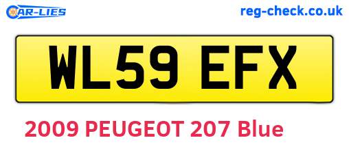 WL59EFX are the vehicle registration plates.