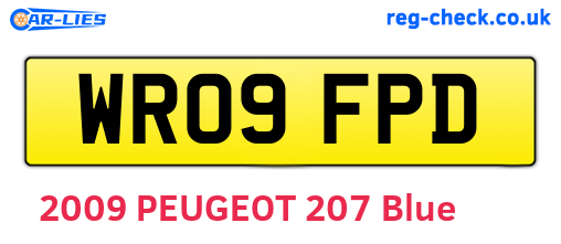 WR09FPD are the vehicle registration plates.