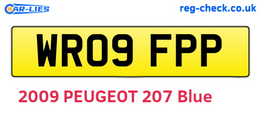 WR09FPP are the vehicle registration plates.