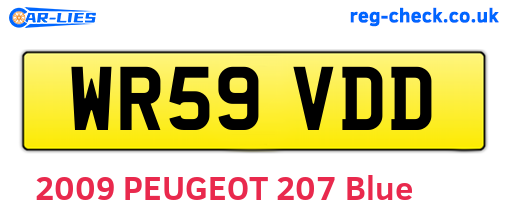 WR59VDD are the vehicle registration plates.