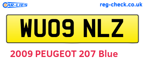 WU09NLZ are the vehicle registration plates.