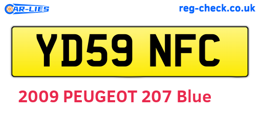 YD59NFC are the vehicle registration plates.