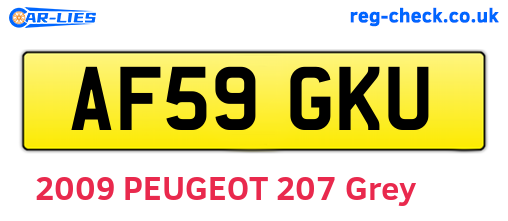AF59GKU are the vehicle registration plates.