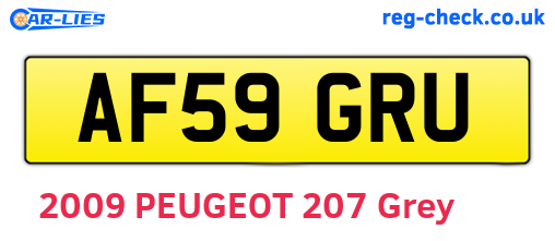 AF59GRU are the vehicle registration plates.