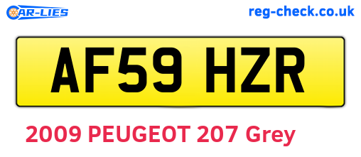 AF59HZR are the vehicle registration plates.