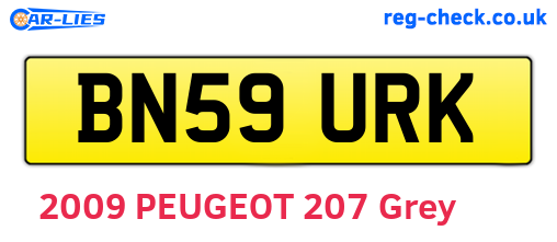 BN59URK are the vehicle registration plates.