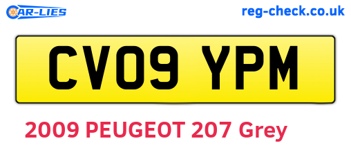 CV09YPM are the vehicle registration plates.
