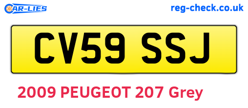 CV59SSJ are the vehicle registration plates.