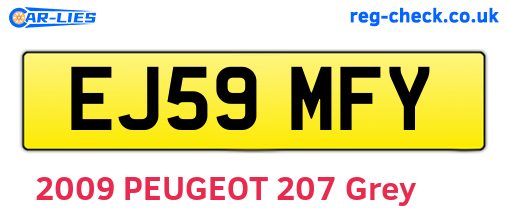 EJ59MFY are the vehicle registration plates.
