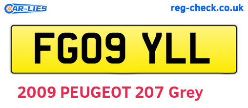 FG09YLL are the vehicle registration plates.