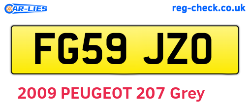 FG59JZO are the vehicle registration plates.