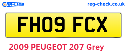 FH09FCX are the vehicle registration plates.