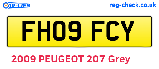 FH09FCY are the vehicle registration plates.