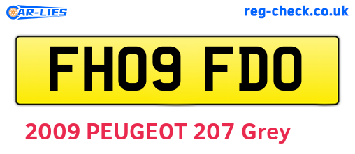 FH09FDO are the vehicle registration plates.
