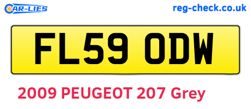 FL59ODW are the vehicle registration plates.