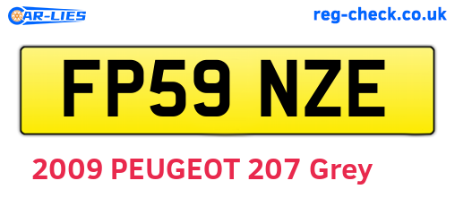 FP59NZE are the vehicle registration plates.
