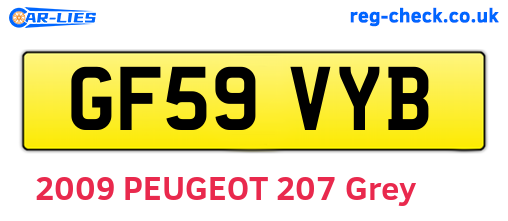GF59VYB are the vehicle registration plates.