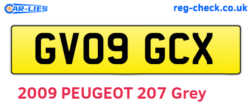 GV09GCX are the vehicle registration plates.