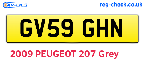 GV59GHN are the vehicle registration plates.