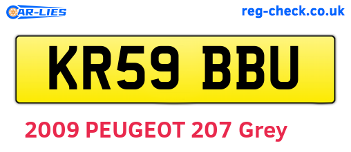 KR59BBU are the vehicle registration plates.