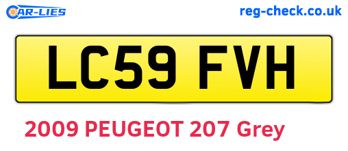 LC59FVH are the vehicle registration plates.