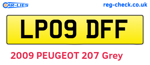 LP09DFF are the vehicle registration plates.