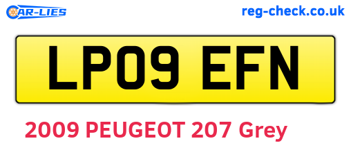 LP09EFN are the vehicle registration plates.
