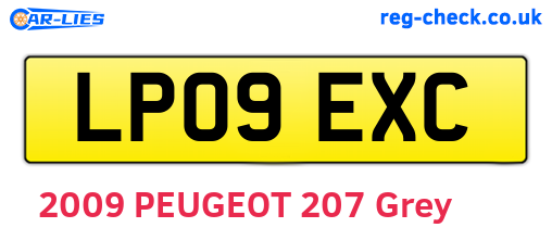 LP09EXC are the vehicle registration plates.