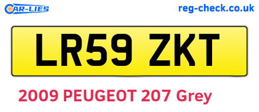 LR59ZKT are the vehicle registration plates.