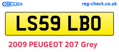 LS59LBO are the vehicle registration plates.