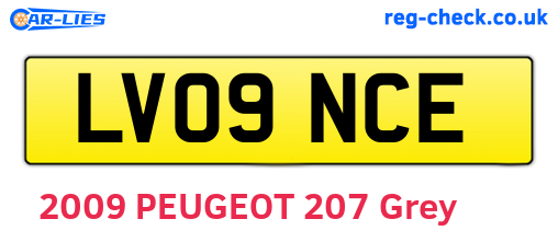 LV09NCE are the vehicle registration plates.