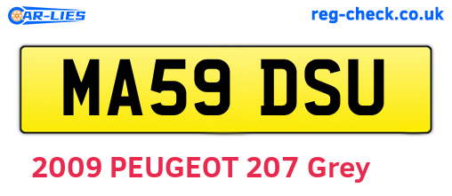 MA59DSU are the vehicle registration plates.