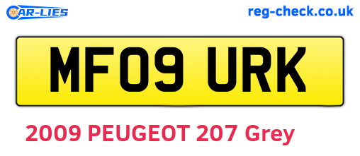 MF09URK are the vehicle registration plates.