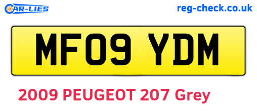 MF09YDM are the vehicle registration plates.